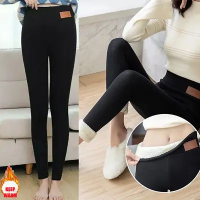 £8.89 • Buy Womens Winter Fleece Lined Thermal Leggings Warm Thick Stretchy Leggings Pants