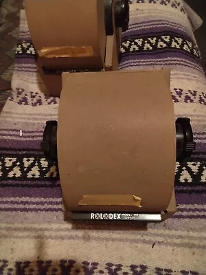 Vintage Rolodex Model 2254  Metal  TAN . Company Used (No Keys) • $30