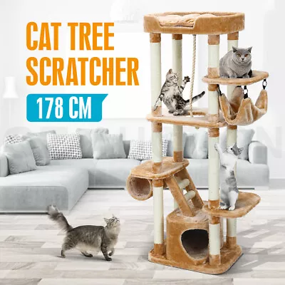 $199.95 • Buy 178CM Cat Tree Scratching Post Sisal Pole Climbing Scratcher Furniture House Gym