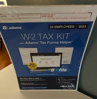 Adams 2023 W-2 Tax Kit With Adams Tax Forms Helper + 5 Free EFiles • $9