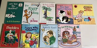 9 Vintage Mix Lot Children Golden Books Clifford Critters Dr Seuss Putter Tabby • $11