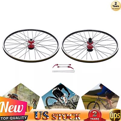 27.5  Bicycle Front Rear Wheels Set MTB Wheelset Aluminum Alloy Rim Disc Brake • $91.20