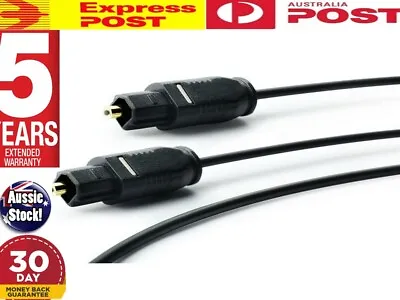 Ultra Premium Optical Fibre Digital Audio Cable Lead Cord Toslink Black S/PDIF • $9.88