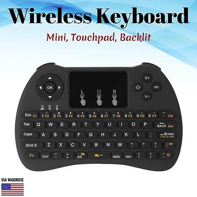 Mini Wireless Keyboard Remote Touchpad Backlit Smart TV Android Box PC 2.4GHz • $17.50