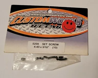 Custom Works Set Screws 4-40x1/8  Rc Hardware 10 Pcs Dirt Oval  Rc 5209 • $12.98