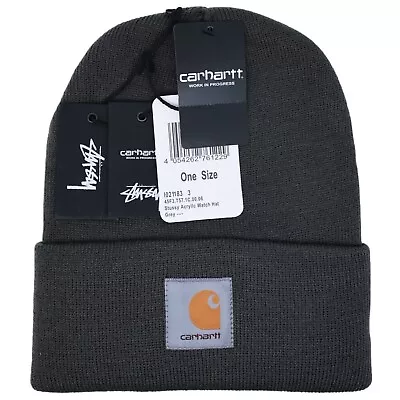 Carhartt WIP X Stussy Watch Hat In Grey • $89.99