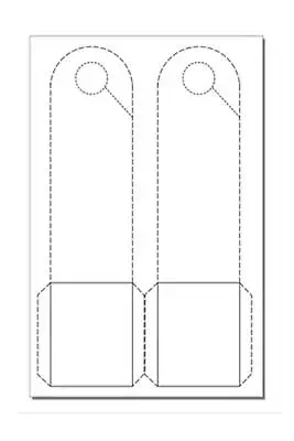 Pocket Door Hanger (3-7/8 X 11 ) 2-UP On 11 X 17  White Vellum Paper- 250 Sheets • $79.33