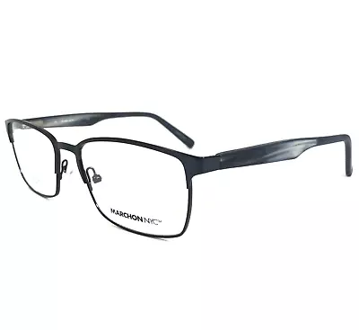 Marchon Eyeglasses Frames M-POWELL 412 Blue Square Full Rim 54-17-140 • $59.99