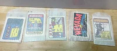 5 Vintage Nos Baxter Lane Company Window Stickers Travel Nevada Wyoming Utah • $15.99