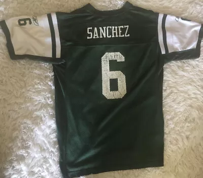 Mark Sanchez Reebok OnField New York Jets NFL Football Jersey Size 18-20 Boys • $0.99