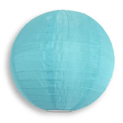 16  Sky Blue Shimmering Nylon Lantern Even Ribbing Durable Hanging • $4.44