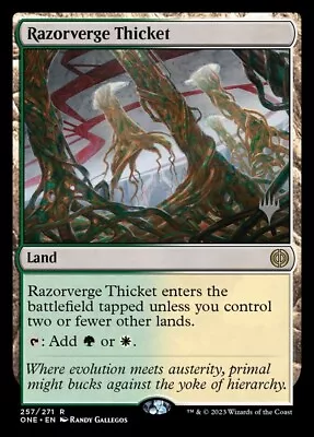 Razorverge Thicket Phyrexia: All Will Be One PW Stamped NM/EX MTG CARD $ • $2.50