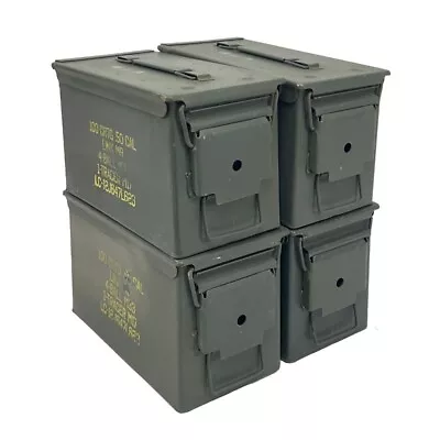 Ammo Can M2A1 Aka 50 Cal Can Grade 1 US Military Surplus 4 Pack • $68.75