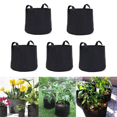 £11.99 • Buy 5 Pack Potato Grow Bags Tomato Plant Bag Home Garden Vegetable Planter Container