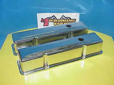  SB Chevy Chrome Steel Valve Covers  NASCAR IMCA UMP NHRA Wissota  • $30