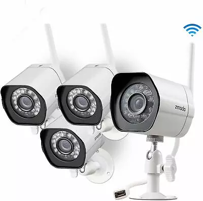 Zmodo 1080P 4 Pack Smart Security Camera WiFi Outdoor Security Camera (USED) • $71.99