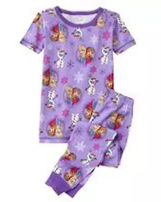 NWT Gymboree Girls Gymmies Pajamas Frozen 8 10 Anna And Elsa Purple • $19.97