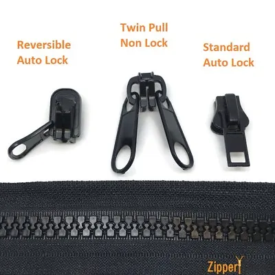 #8 Slider Pulls For CHUNKY PLASTIC Zip  - Twin Reversible Zipper Slide (CH8)  • £3.15