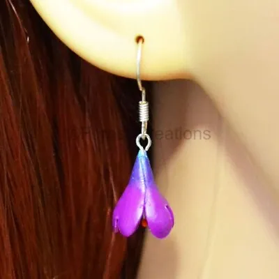 Crocus Earrings - Hand Sculpted Colour Choice  Birthday Spring Gift Mothers Day • £10