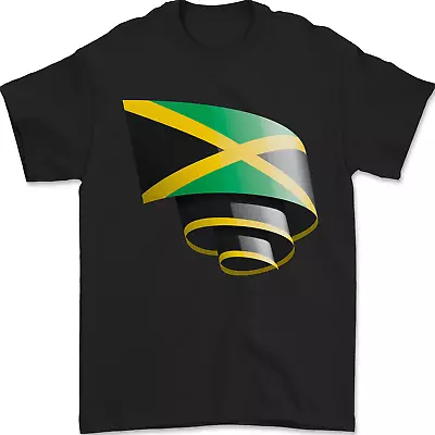 Curled Jamaican Flag Jamaica Day Football Mens T-Shirt 100% Cotton • £7.49