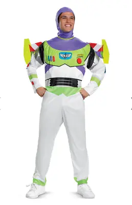 Official Disney Pixar Toy Story 4 Buzz Classic Costume All In One W/Hood&Jetpack • £52.99