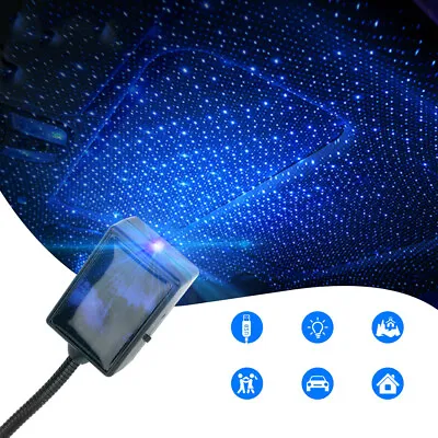 USB Connect Car Roof Rotating Romantic LED Sky Starry Projector Light Blue Parts • $11.55