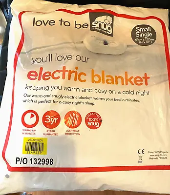 Snug Electric Blanket Single • £9.99