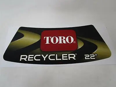 Genuine Toro 115-4676 22  RWD Decal Sticker Recycler Lawn Mower Lawnmower • $12.99