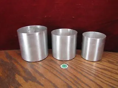 Aluminum Candle Making Molds 3   3-1/2   4  Flat Base Seamless • $32