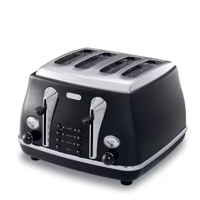 Delonghi CTO4003 Icona Classic 4 Slice Toaster - Black • $179.54