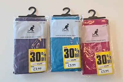 £2.20 • Buy Purple, Turquoise & Pink Coloured Tights From Kangol Size S/M And L/XL Halloween