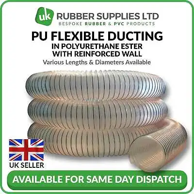 £15.60 • Buy Clear Flexible Ducting Hose PU Ventilation, Woodworking, Fume&Dust Extraction ND