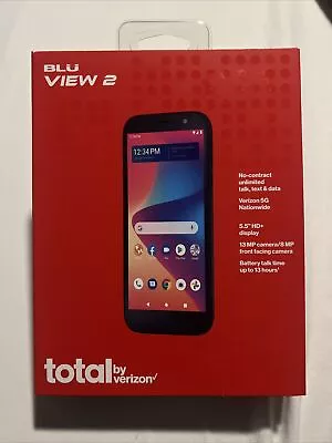 Total By Verizon BLU View 2 32GB Black - Prepaid Smartphone (Locked) • $32