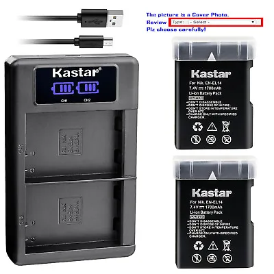 Kastar Battery LCD Charger For Nikon D5100 D5200 D5300 D3100 D3200 D3300 P7000 • $18.49