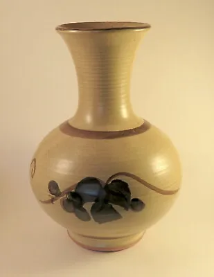 Handmade Pacific Stoneware Ceramic Flower Vase SIGNED B. Welsh USA 1972 • $15