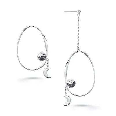 Real Moon Dust/Fragments Infinity Earrings (From Lunar Meteorite NWA 11788) • $139.95