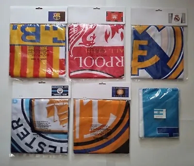 6 Champion's League Flags Man-city+barca+inter+real Madrid+liverpool+napoli $90 • $90