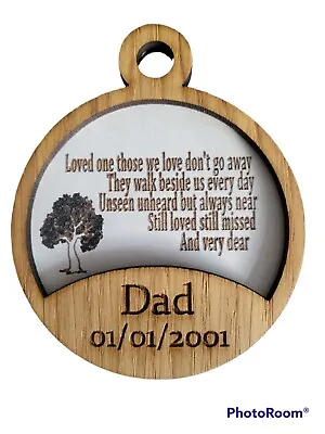 In Memory Wooden Christmas Tree Decoration  • £3.95