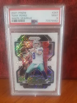 $10.50 • Buy Sports Trading Cards Graded Psa 9 Dallas Cowboys Tony Romo White Sparkle Prizm