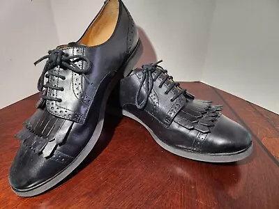 Enzo Angiolini Fireballe Black Leather Oxfords Wms 8  • $38