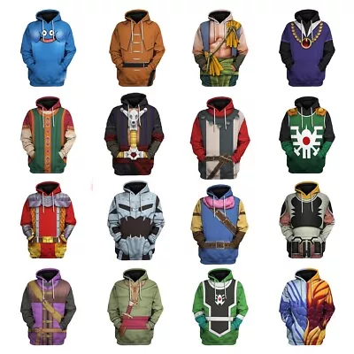 Dragon Quest Hoodie Jacket Sweater Shirt Coat Jumper Cosplay Costume Unisex • $24.99