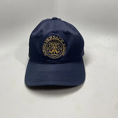 Versace Logo Navy Blue SnapBack Baseball Hat Cap Alfredo Versace • $129.99