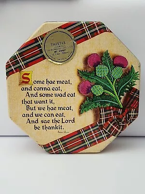Robert Burns Poem Carrs Of Carlisle Hexagon Shortbread Biscuit Tin Vintage • $19.99