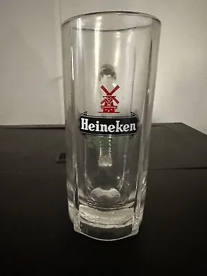 Heineken Beer Stein Mugs - Heavy Thick Clear Glass Holland Windmill 6.5  Vintage • $17.99