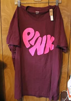 Victoria's Secret Pink Campus Short Sleeve Tee Oversized Fit - XxLarge • $15.95