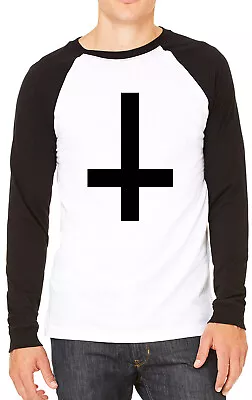 Inverted Cross Cool Mens T-shirt Baseball Tee • £13.99