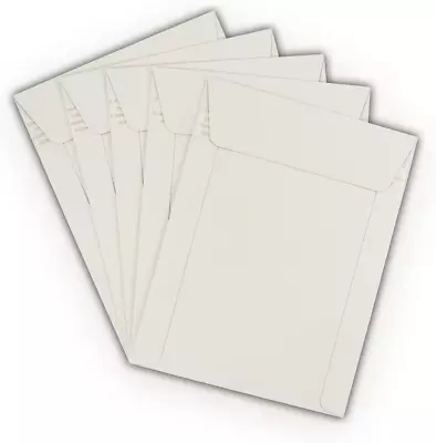 100  6 X 8 CD/DVD Photo Mailers Keep Flats White Cardboard Self Seal Envelopes 6 • $32.06