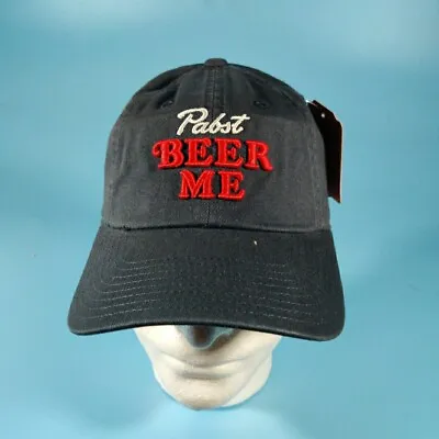 Pabst Blue Ribbon Hat Mens Adjustable Navy Blue  American Needle Beer Strap Back • $18