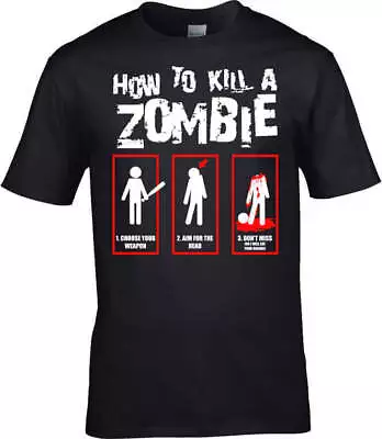 How To Kill A Zombie Black Adults T-Shirt • £14.99