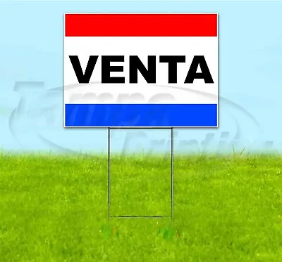 VENTA 18x24 Yard Sign WITH STAKE Corrugated Bandit USA BUSINESS SPANISH • $28.34